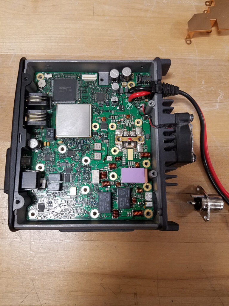 Yaesu FTM-400 partially disassembled